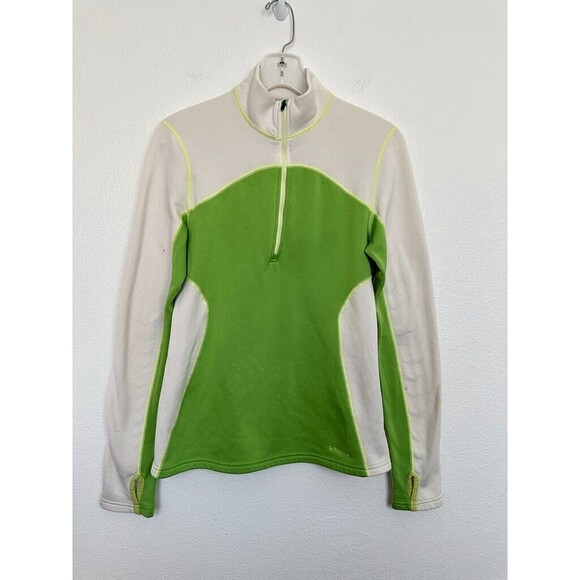 Patagonia Capilene 4 Expedition Quarterzip Thermal Green White Women's Small - Picture 1 of 9